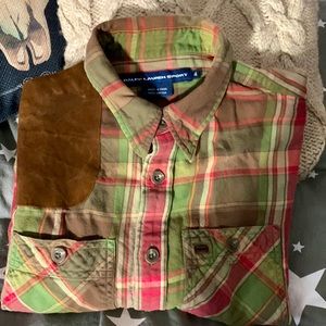 Vintage Ralph Lauren Sport …Fitted Flannel Top. Small size 4